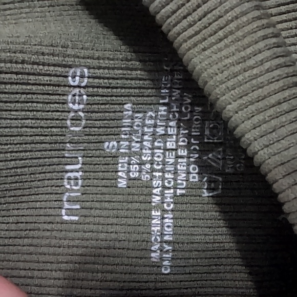 Maurices Olive Green Ribbed Stretch Leggings Size Small - Picture 4 of 4